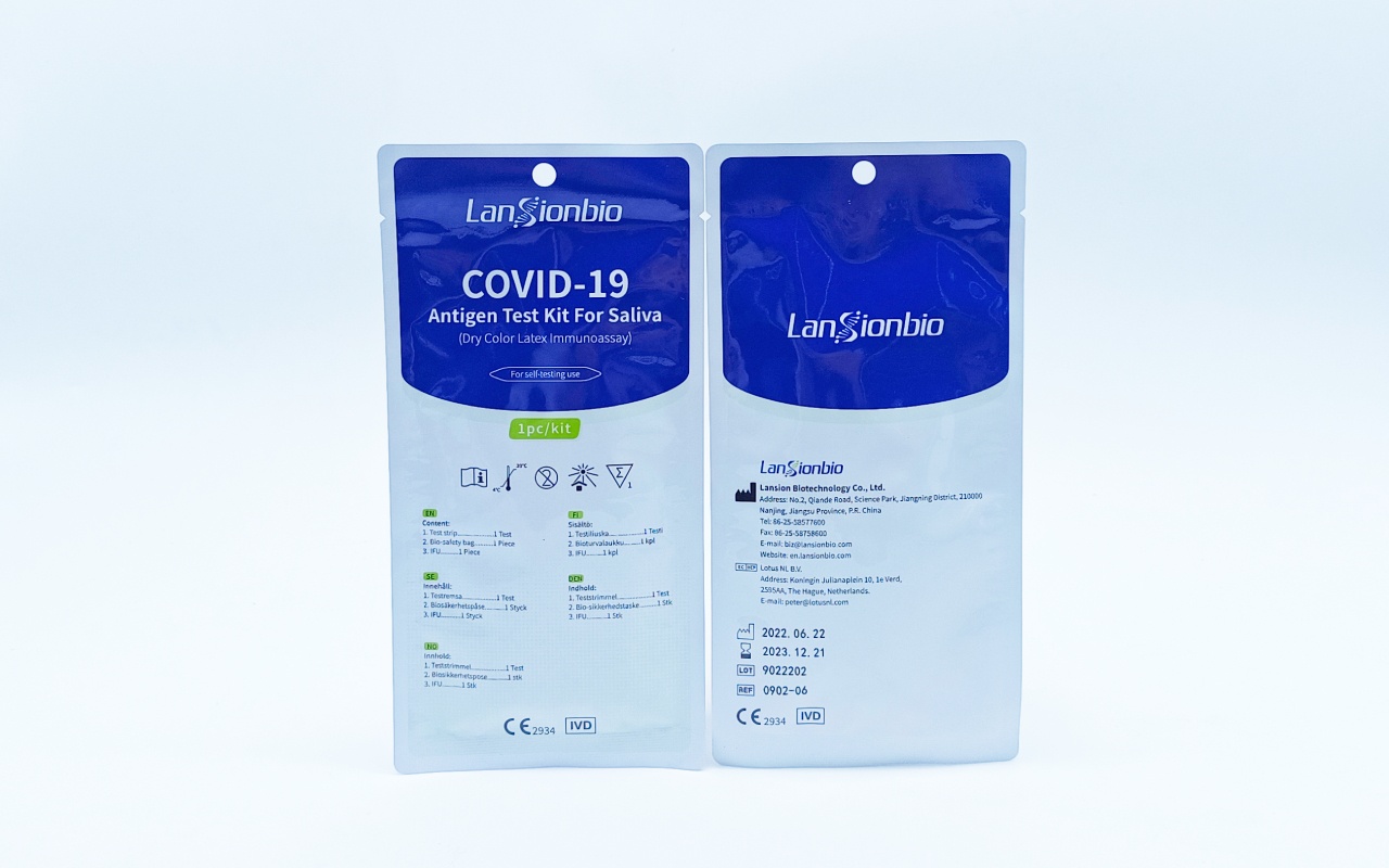 COVID-19 Antigen Test Kit For Saliva (Dry Color Latex Immunoassay)