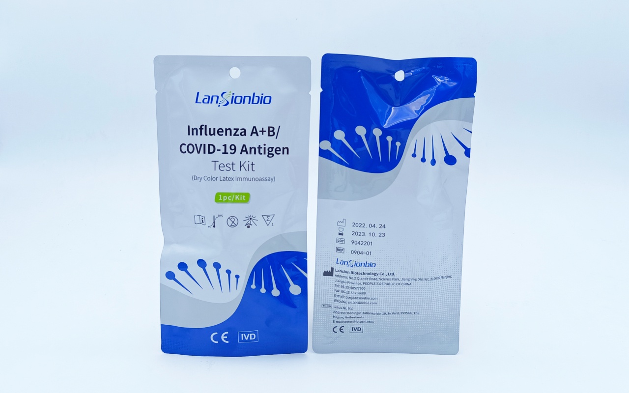 Influenza A+B/COVID-19 Antigen Test (Dry Color Latex Immunoassay)