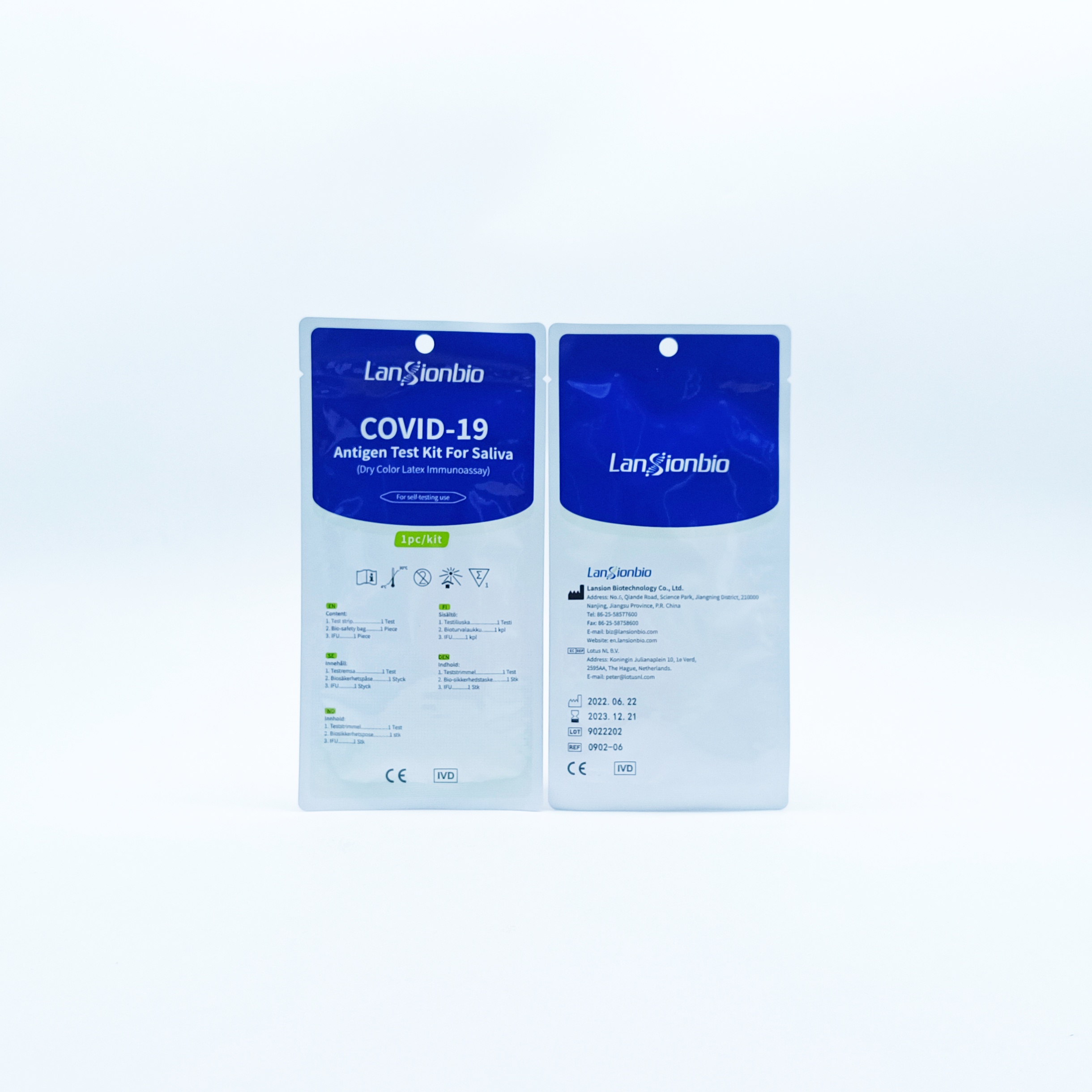 COVID-19 Antigen Test Kit For Saliva (Dry Color Latex Immunoassay)